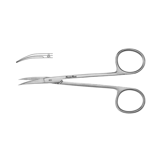 MH18-1398 Iris Scissors, 3-1/2&quot; (8.9cm), curved, with 20mm blades, delicate [안과가위 곡]