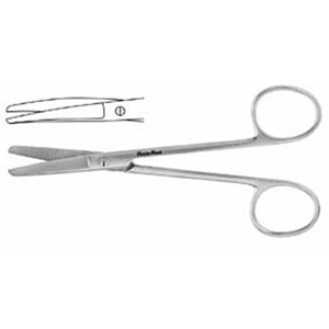 MH5-280 Delicate Scissors, 4-3/4&quot;(12.1cm), curved, blunt-blunt points [외과가위 곡]