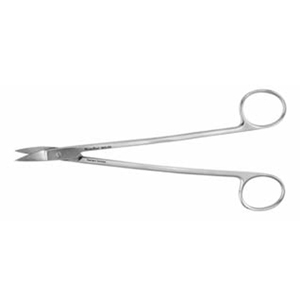 MH5-264 DEAN Dissecting Scissors, 6-3/4&quot;(17.1cm), blades angled on flat, one serrated blade