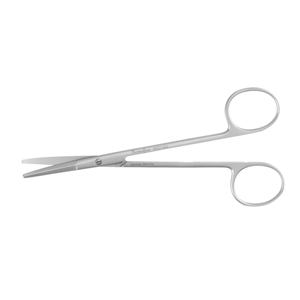 MH21-600 FOMON Saber-back Scissors, 5&quot;(12.7cm), slightly curved, semi-sharp outer edges used for dissection
