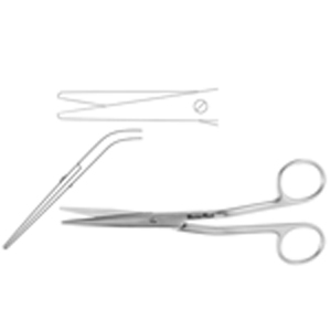 MH21-610 COTTLE Dorsal Scissors, 6-1/2&quot;(16.5cm), heavy pattern with rounded blades, angular shanks