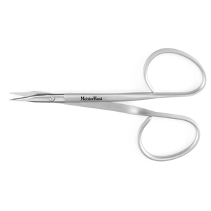 MH18-1653 Eye Suture Scissors, 4&quot;(10.2cm), ribbon type, slightly curved, sharp points
