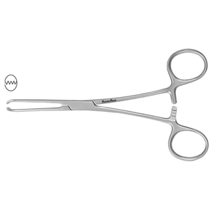 MH16-4 Baby ALLIS Tissue Forceps, 5-1/2&quot;(14cm), 4X5 teeth, delicate jaws 4mm wide