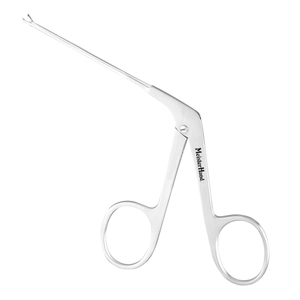 MH19-2110 Micro Ear Forceps, Alligator Type, 3-1/4&quot;(8.3cm) shaft, oval cup jaws, 0.8mm wide