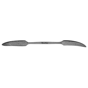 MH27-700 PUTTI Bone Rasp, 10-1/2&quot;(26.7cm), flat ends, one side curved on flat, other side curved sideways
