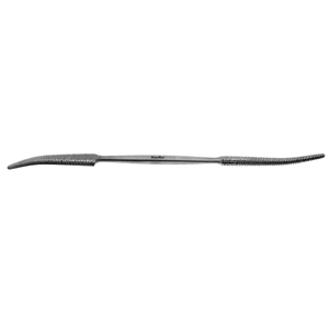 MH27-702 PUTTI Bone Rasp, 12&quot;(30.5cm), round and half-round tapered curved ends