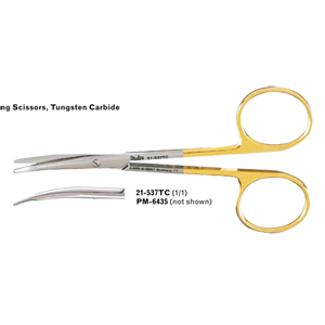 21-537TC, PM-6435 MILTEX &amp; Padgett Blepharoplasty/Dissecting Scissors, Tungsten Carbide