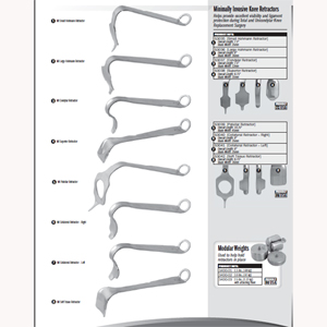 Minimally Invasive Knee Ret S3035 to S3042 / Modular Weights 3430-01 to 3430-03