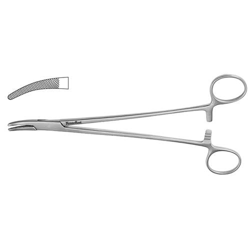 MH8-100 HEANEY Needle Holder, 8-1/2&quot;(21.6cm), curved jaws
