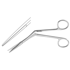 MH20-160 KNIGHT Nasal Scissors, 6-3/4&quot;(17.1cm), angled on side, standard pattern