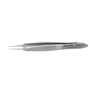 MH18-835 BONN Micro Suturing Forceps, 2-3/4&quot;(7cm), 1X2 teeth, 0.12mm, with tying platform [본마이크로 핀셋]