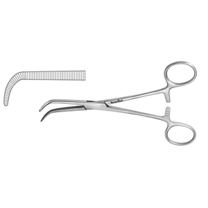 MH7-202 MIXTER Forceps, 7-1/4&quot;(18.4cm), fully curved