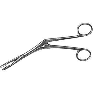 MH20-522 KNIGHT Septum Forceps, 6-3/4&quot;(17.1cm), cup jaws, 15X5mm, shaft 3-1/4&quot;(8.3cm)